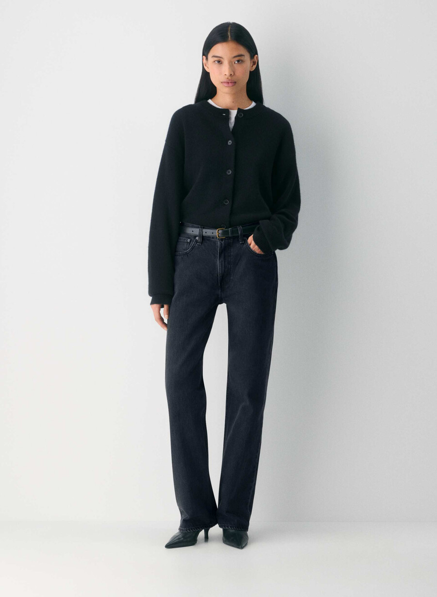 essential cashmere allegory cardigan svart