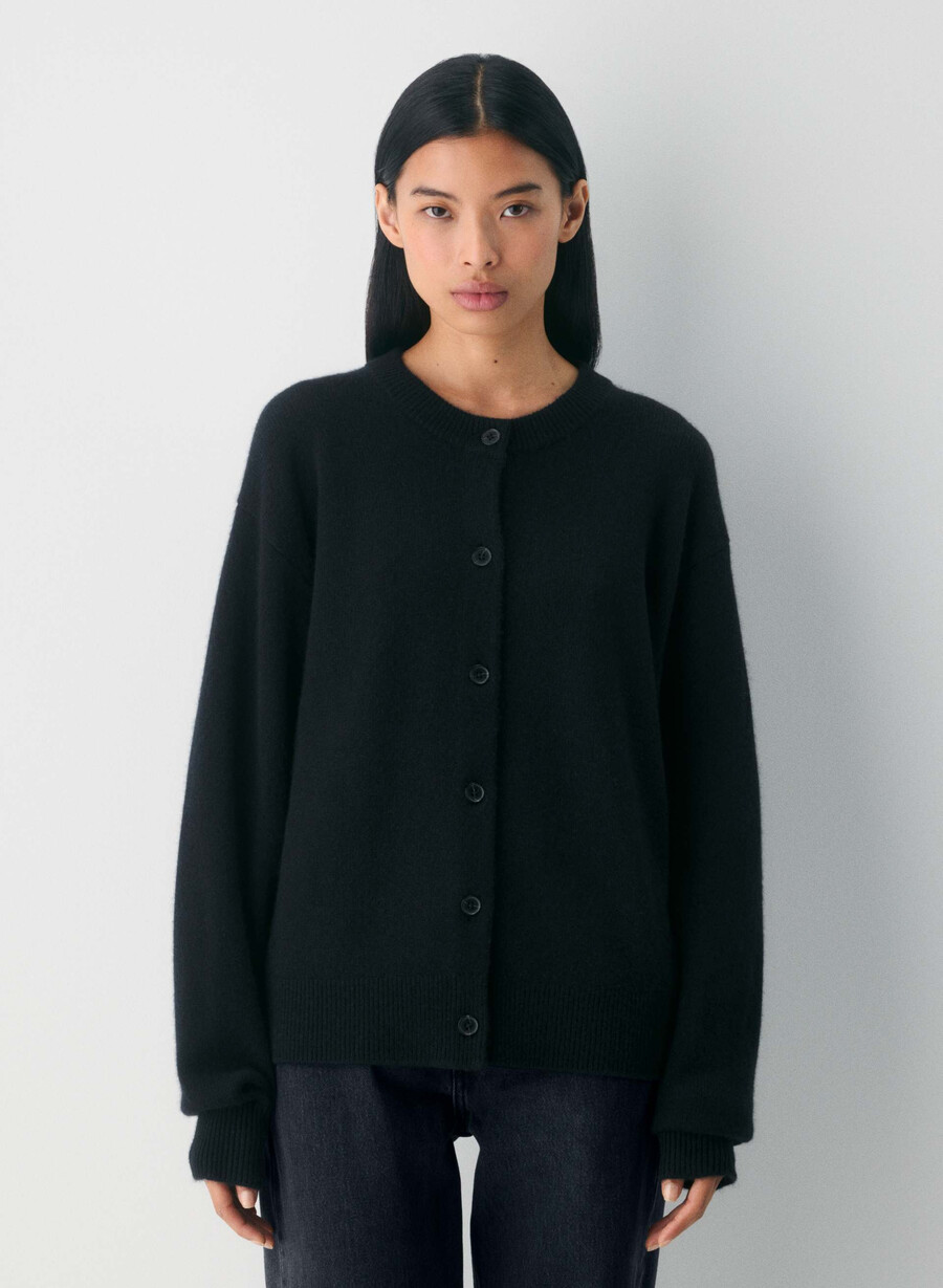 essential cashmere allegory cardigan svart