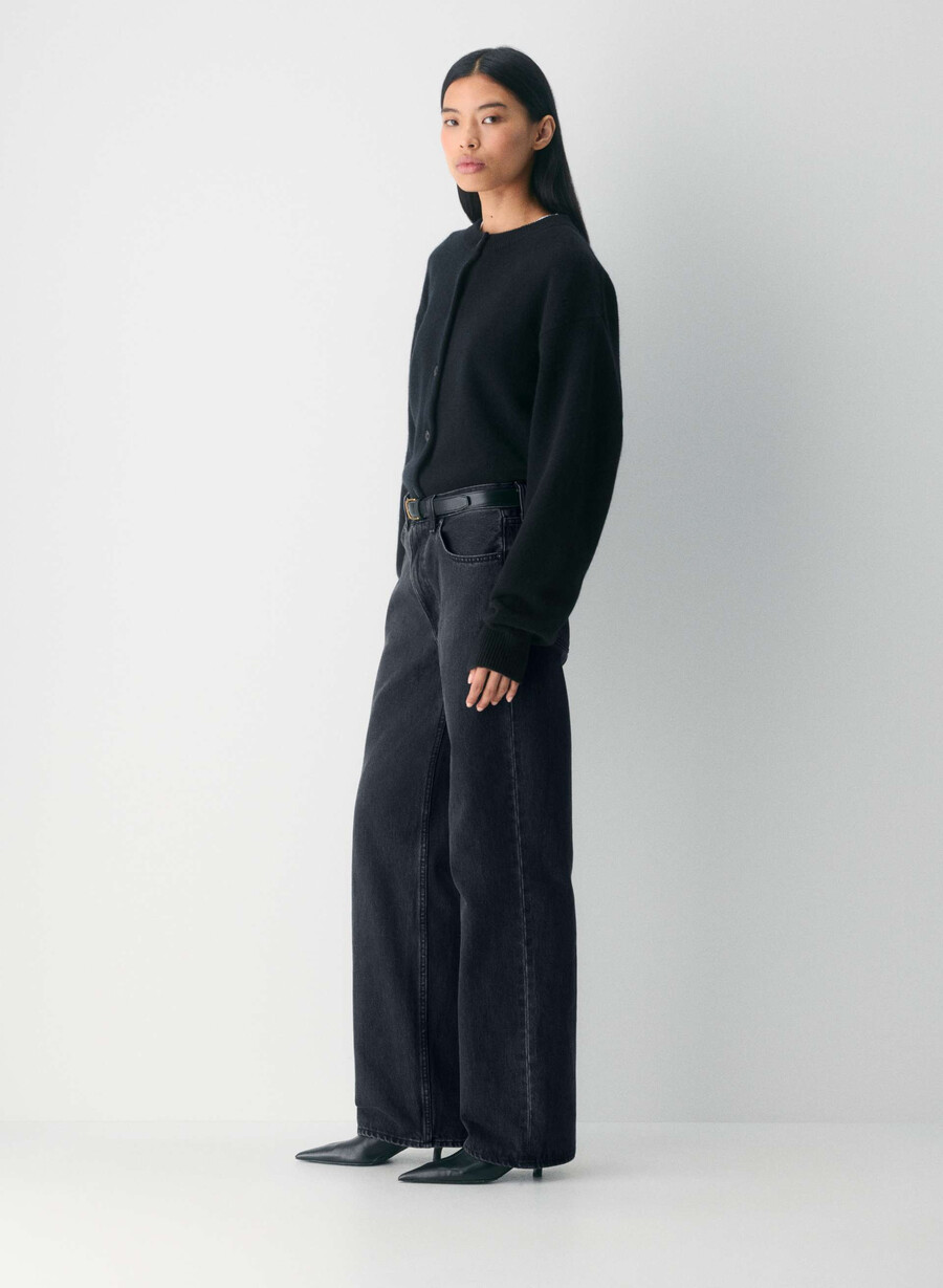essential cashmere allegory cardigan svart
