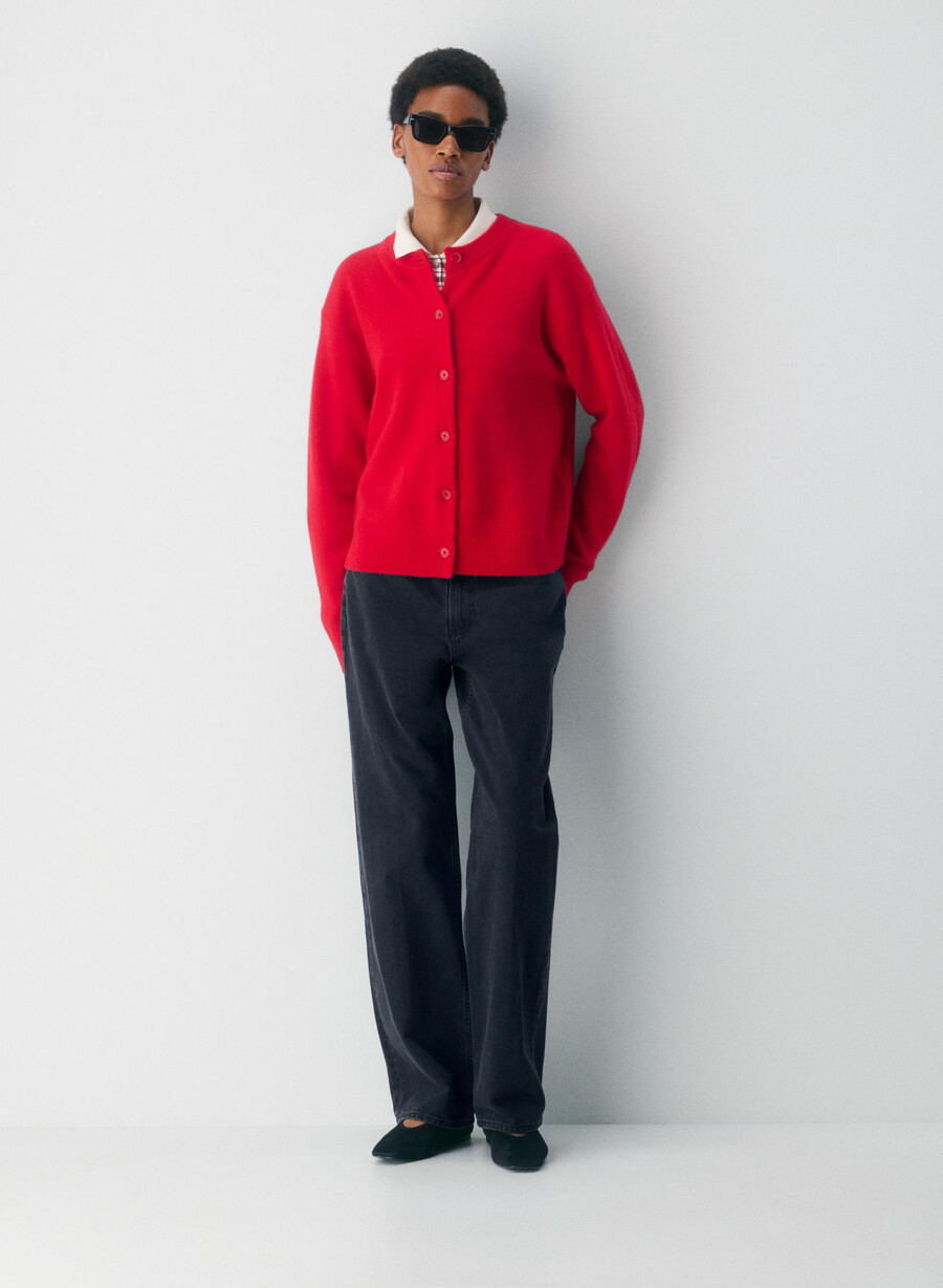 essential cashmere allegory cardigan blinkande rÖd