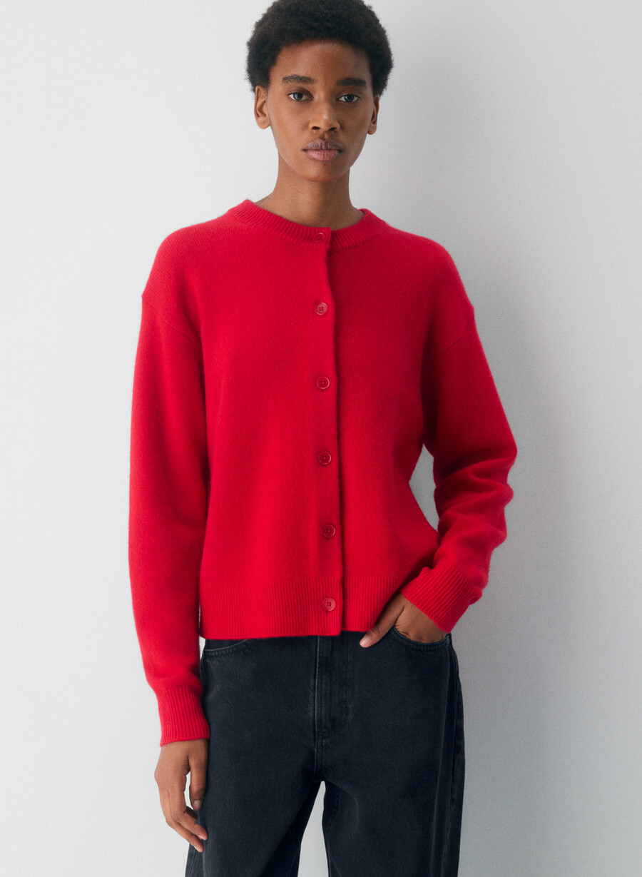 essential cashmere allegory cardigan blinkande rÖd