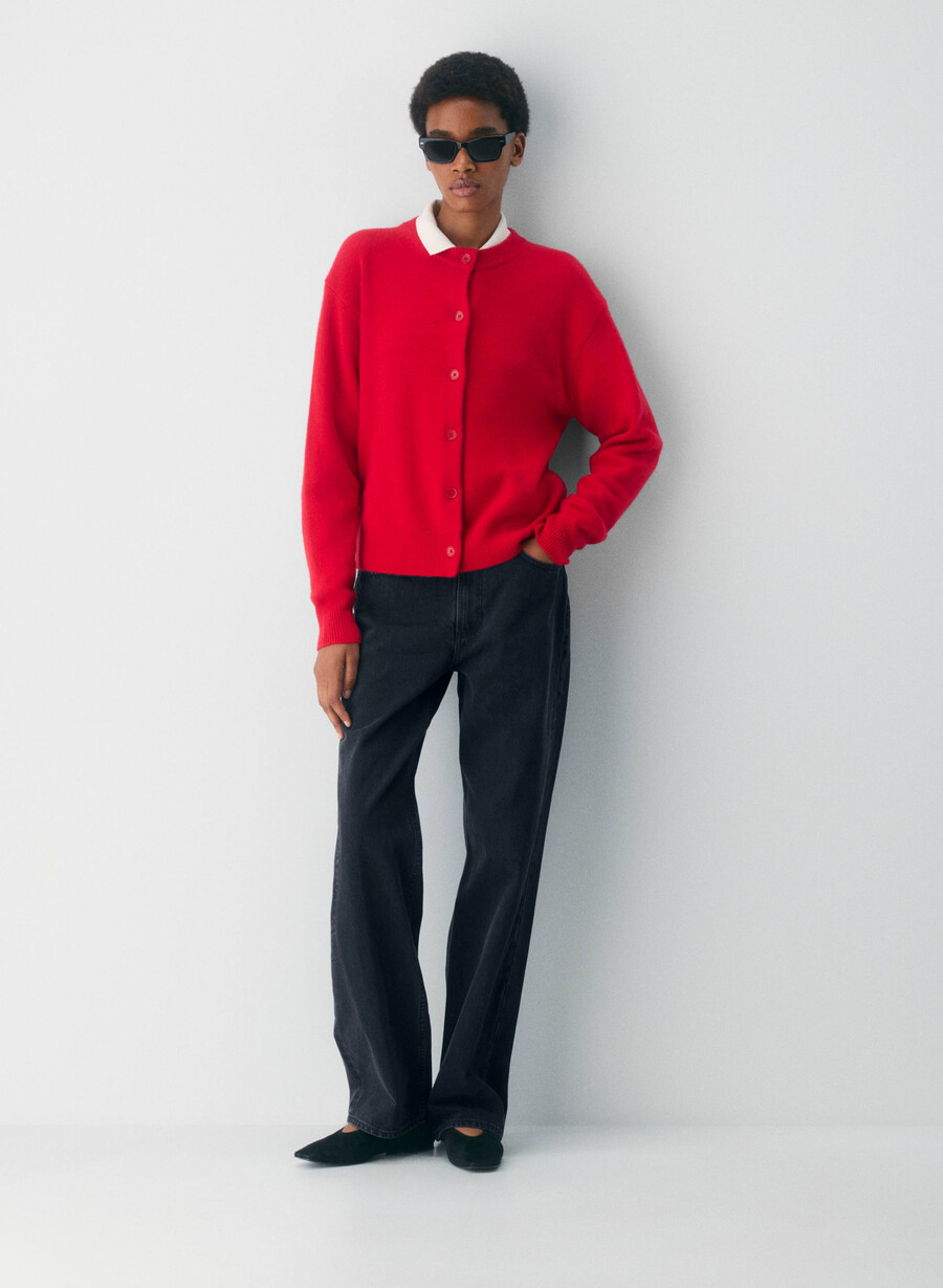 essential cashmere allegory cardigan blinkande rÖd
