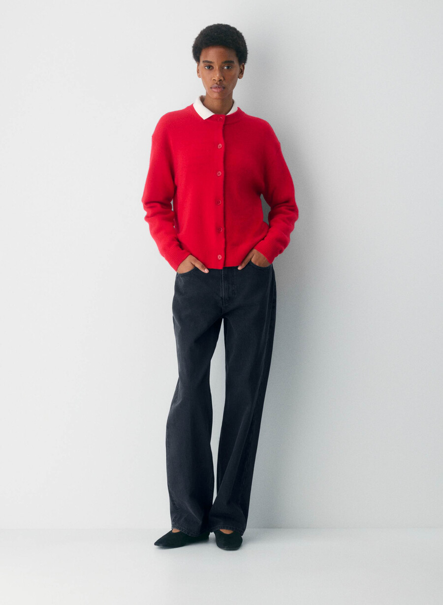 essential cashmere allegory cardigan blinkande rÖd