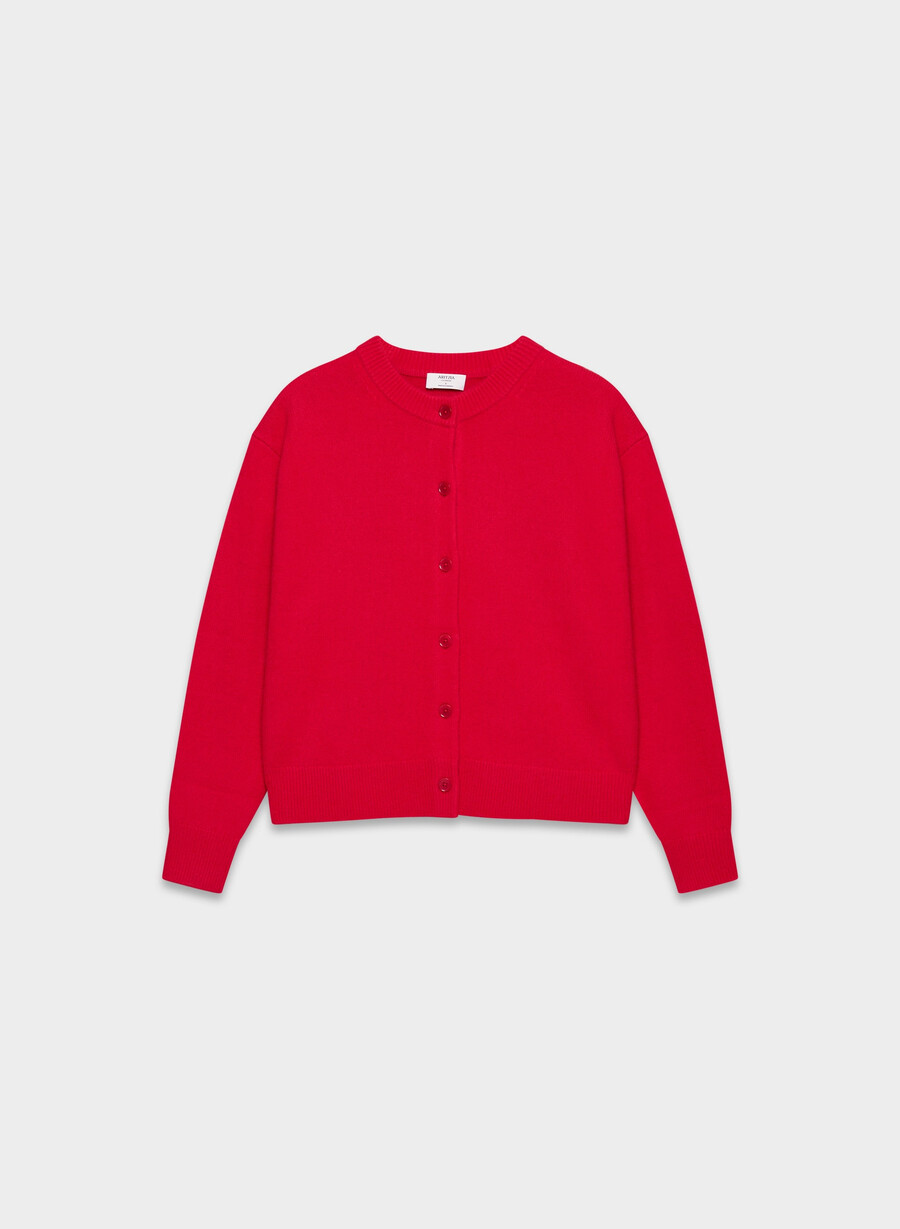 essential cashmere allegory cardigan blinkande rÖd