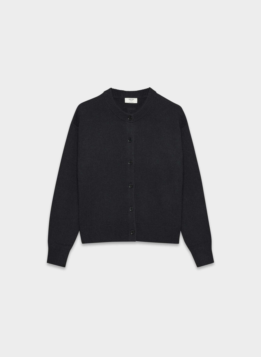 essential cashmere allegory cardigan mÖrk nattsblÅ