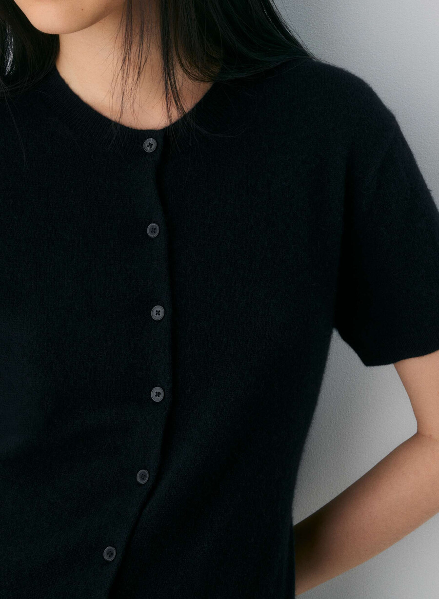 bare cashmere noteworthy cardigan svart
