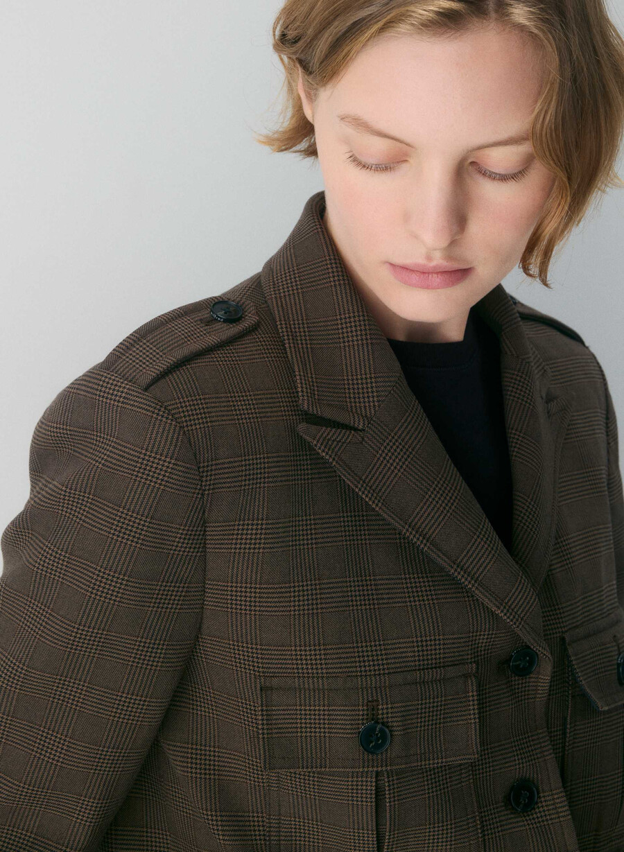 marschjacka - twill merle chk cl tph chr