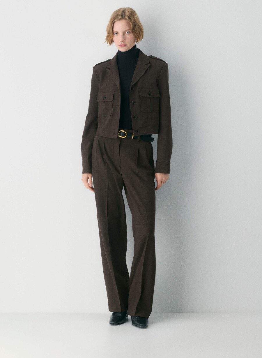 marschjacka - twill sanford chk rm brblk