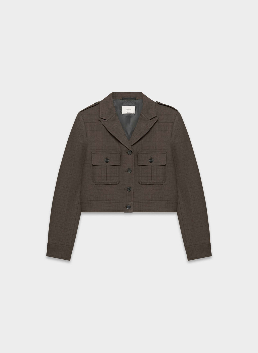 marschjacka - twill sanford chk rm brblk