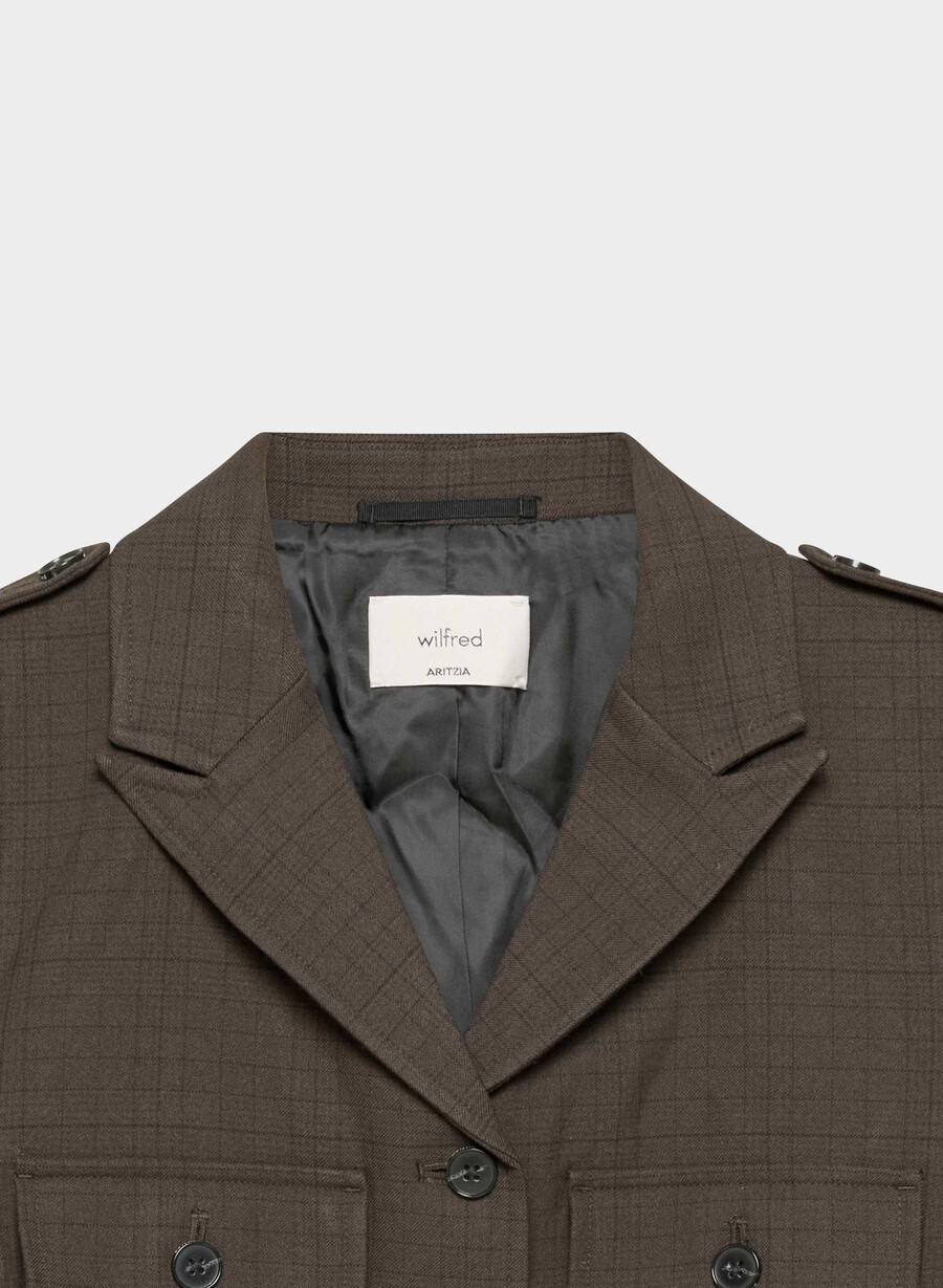 marschjacka - twill sanford chk rm brblk