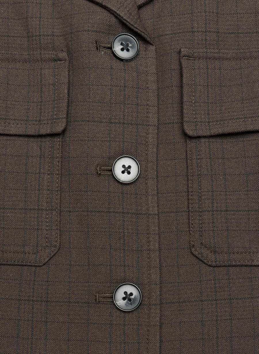 marschjacka - twill sanford chk rm brblk