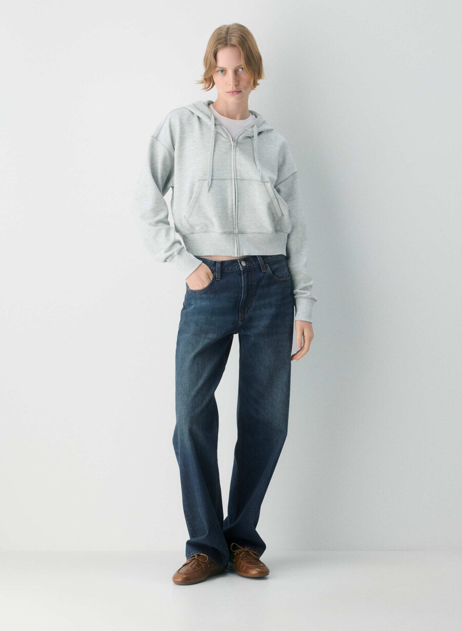 ny wafflex eddy zip hoodie ljunggrå krom