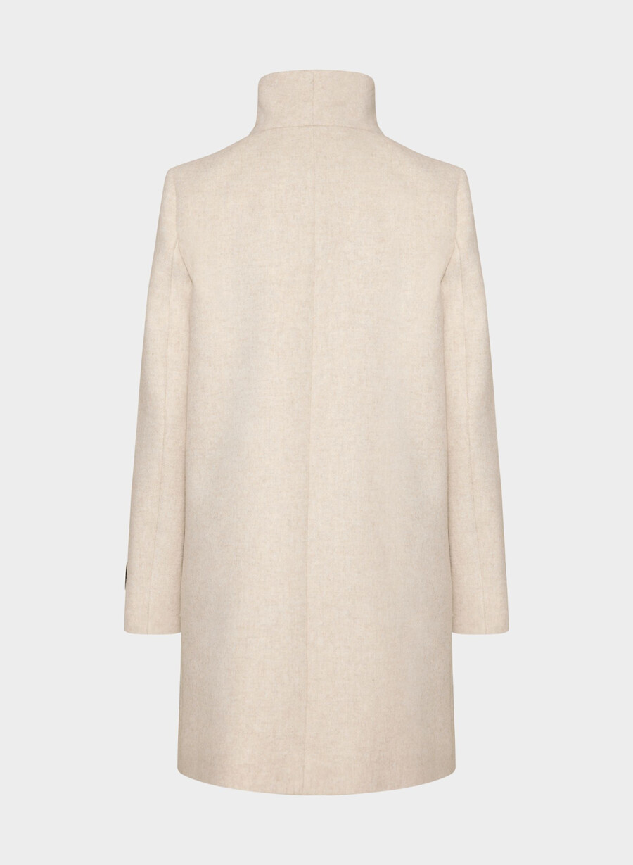 cocoon coat - lyxig ull kashmir ljus havregrynsgrÖt