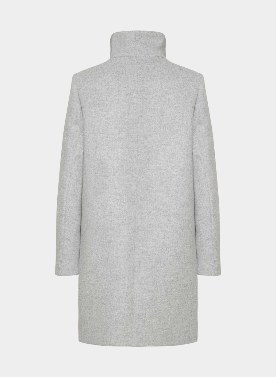cocoon coat - lyxig ull kashmir ljusgrÅ ljusgrÅ