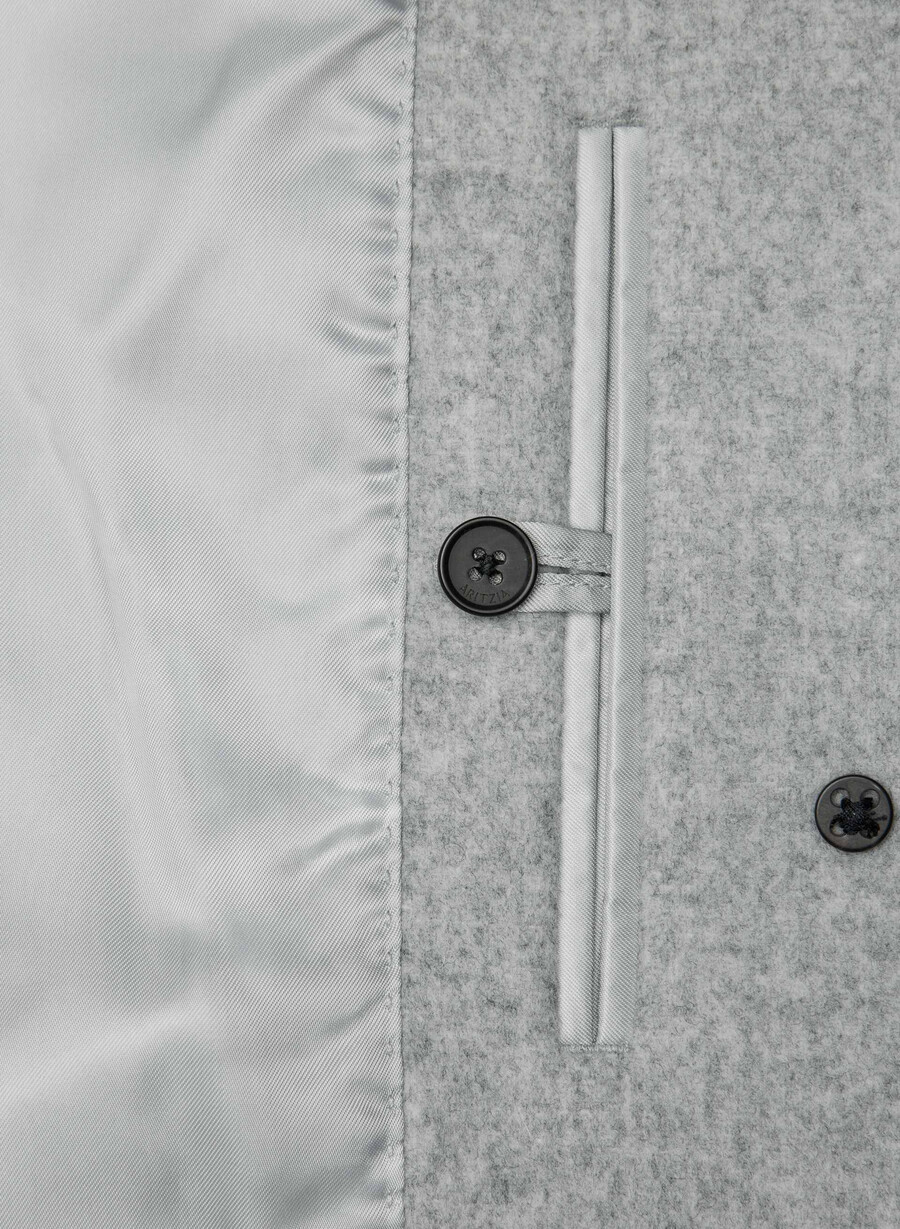 cocoon coat - lyxig ull kashmir ljusgrÅ ljusgrÅ