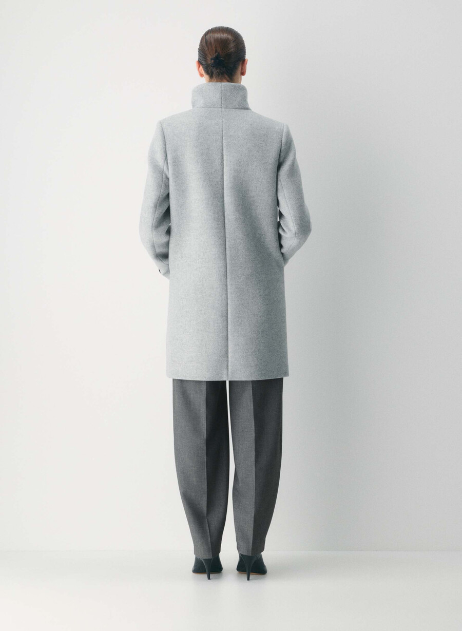 cocoon coat - lyxig ull kashmir ljusgrÅ ljusgrÅ