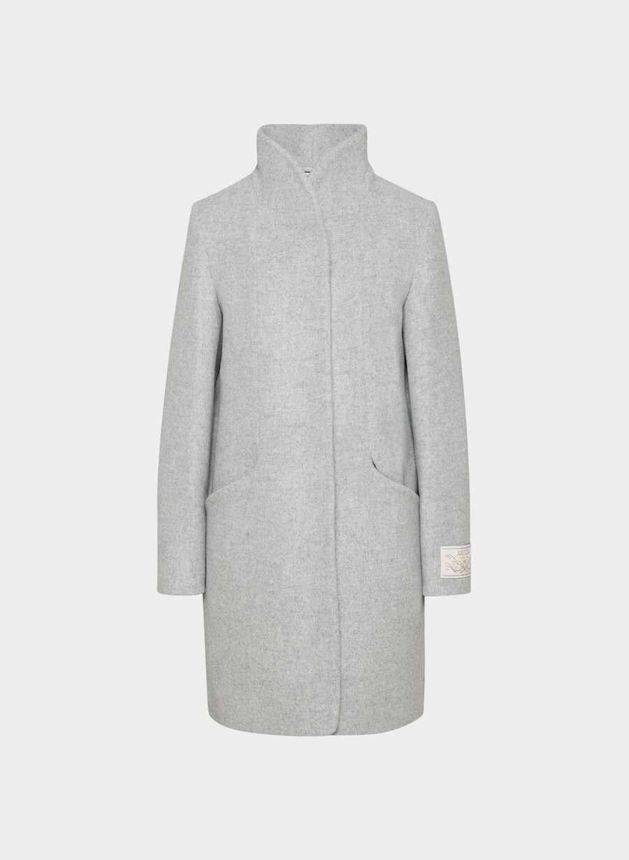 cocoon coat - lyxig ull kashmir ljusgrÅ ljusgrÅ