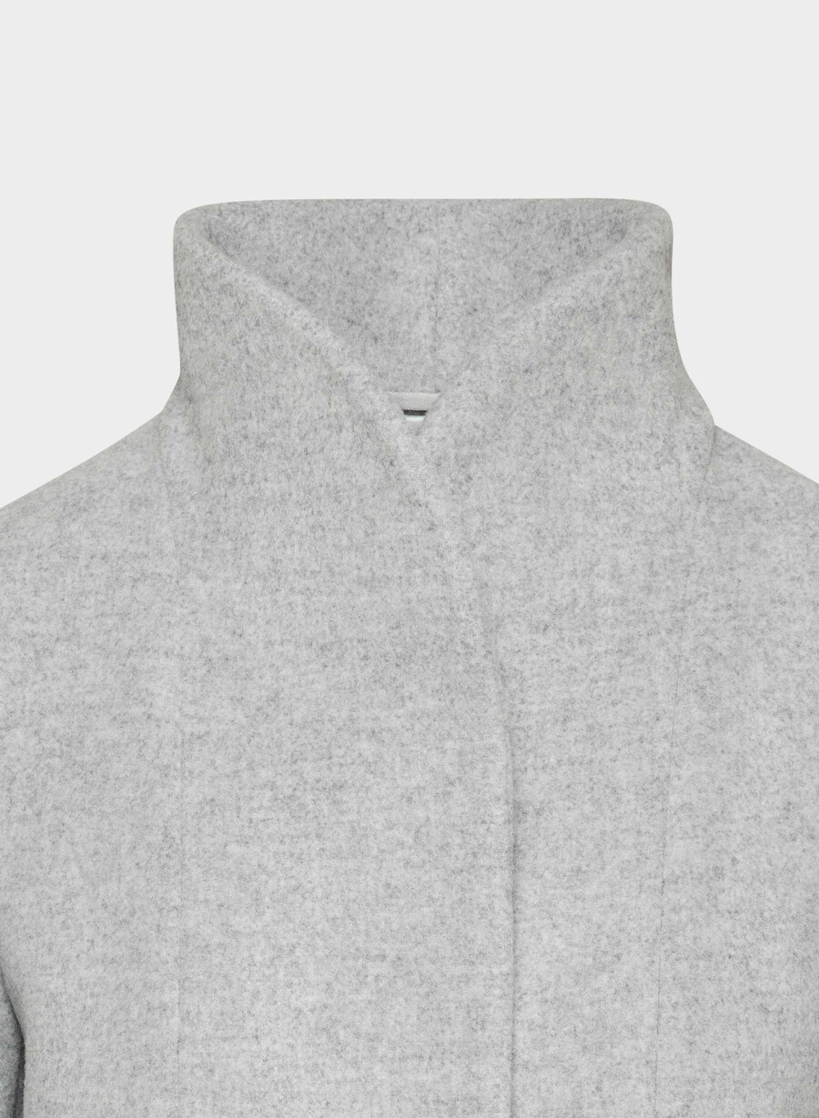 cocoon coat - lyxig ull kashmir ljusgrÅ ljusgrÅ