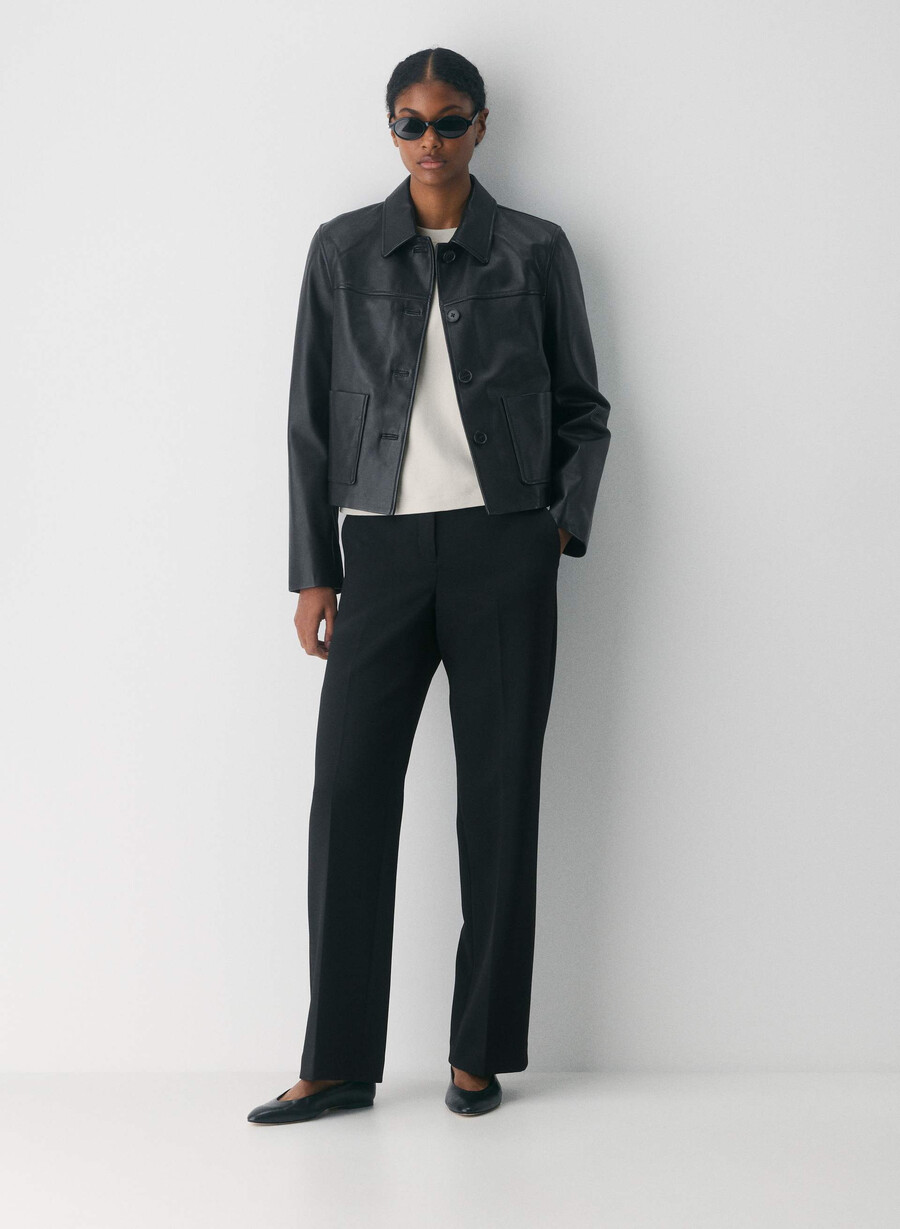 new agency lo-rise byxor - reessential svart