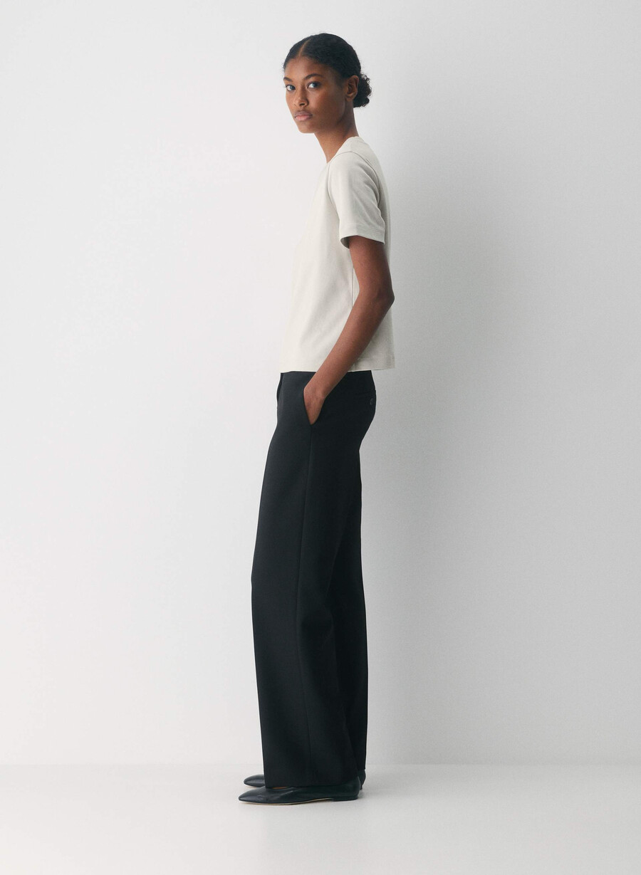 new agency lo-rise byxor - reessential svart