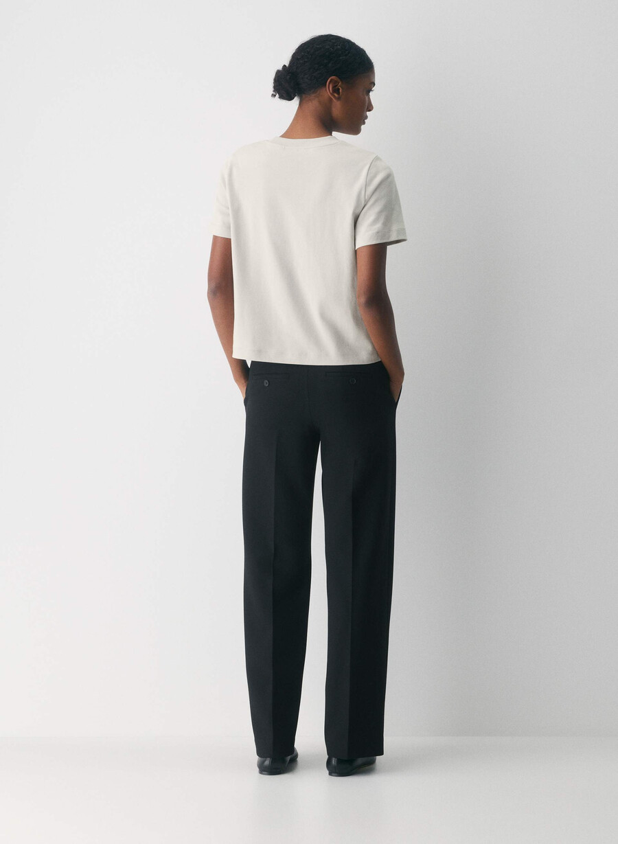 new agency lo-rise byxor - reessential svart