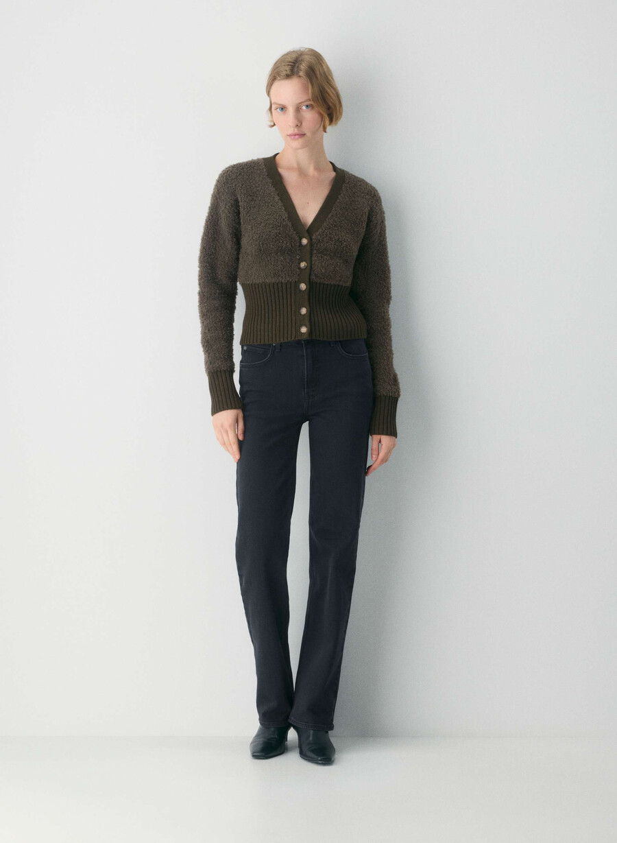 duchess cardigan mörk olivgrön