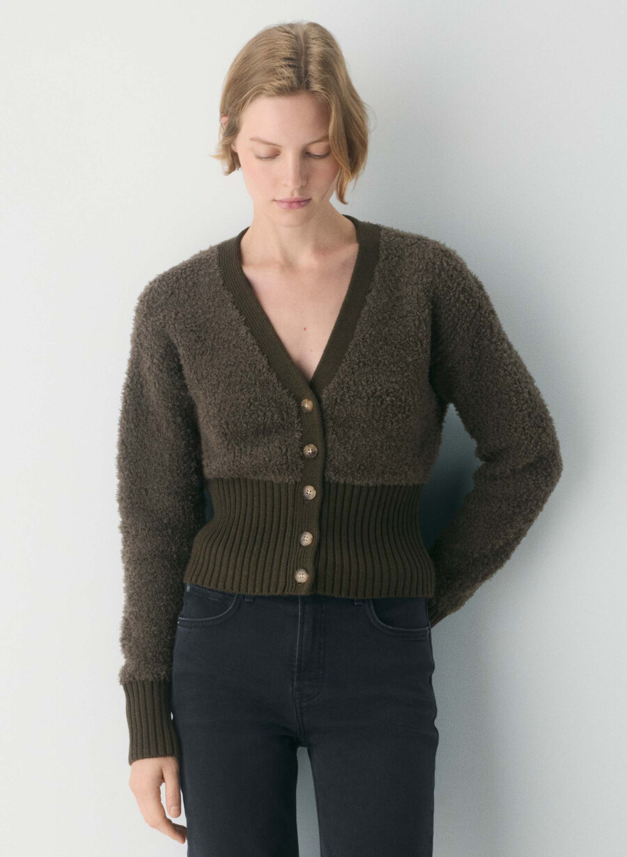 duchess cardigan mörk olivgrön