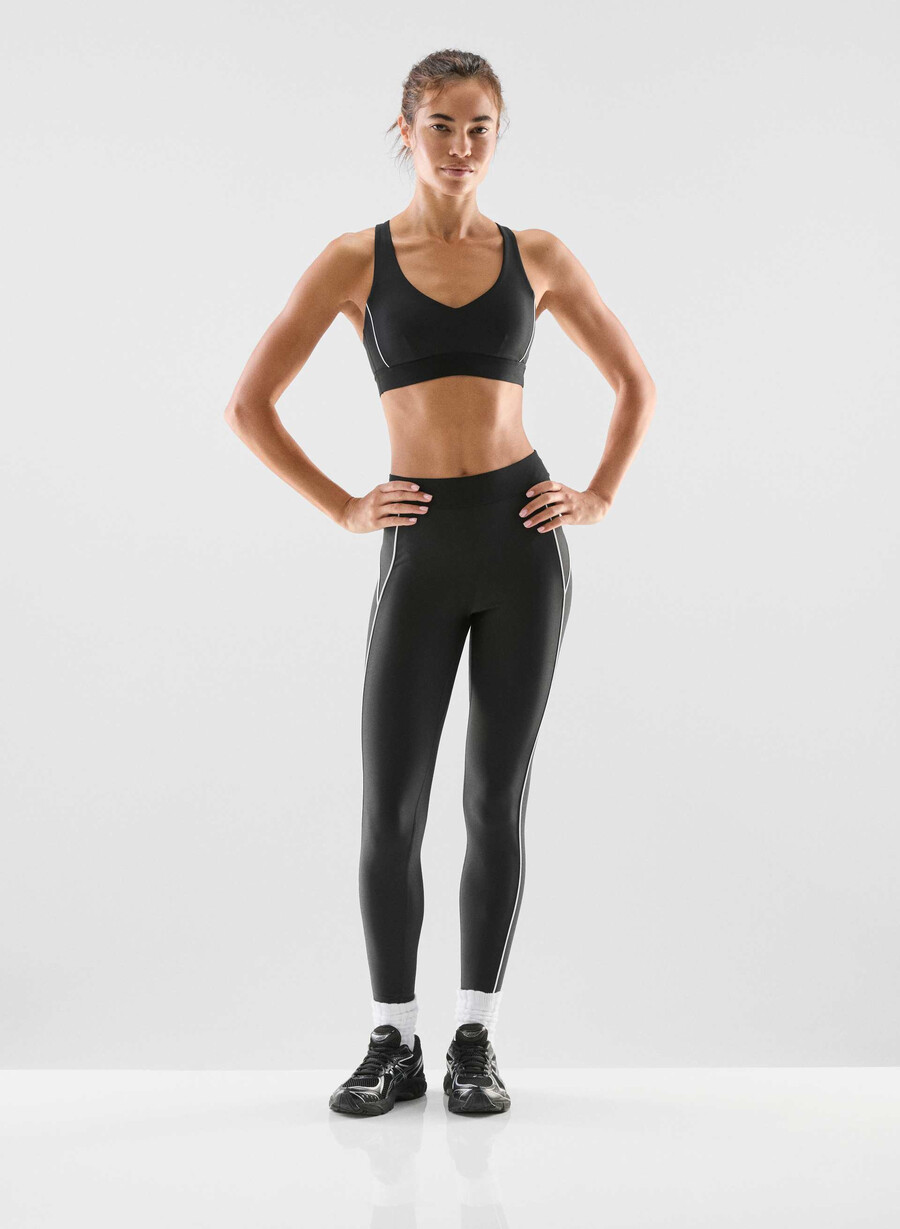 glotone hustle sport-bh svart ljusvit