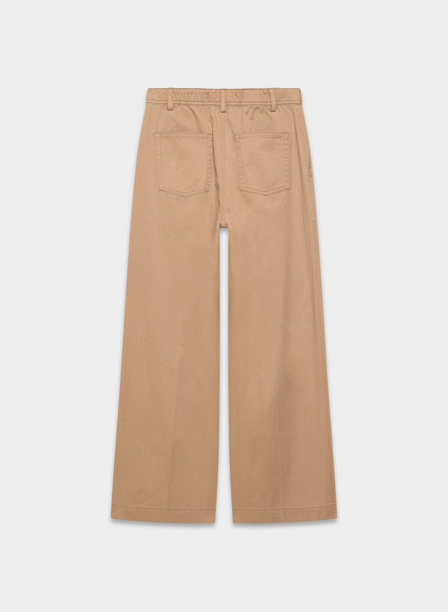 chino relaxed hi-layer wide pants tvättad brons kamel