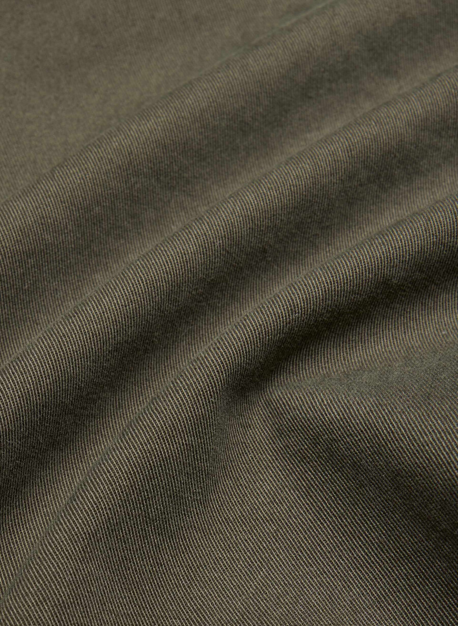chino relaxed hi-layer wide pants tvättade mörkoliva