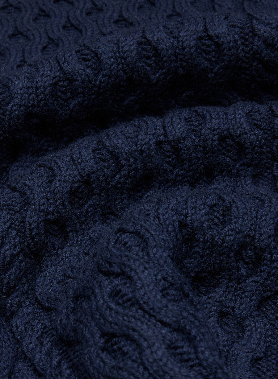 heritage knit merinoullströja med rund hals admiral