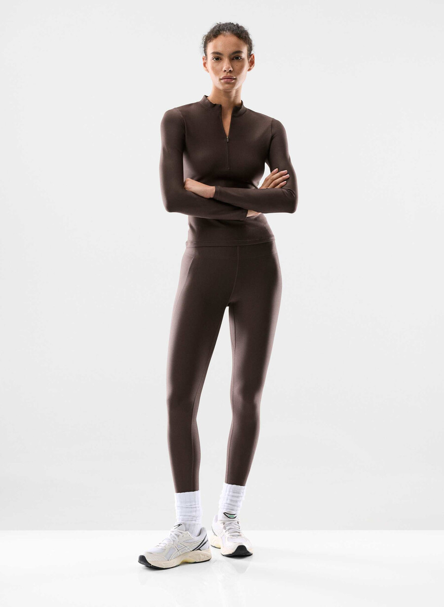 glotone horizon högmidja 66 cm leggings mokkabrun