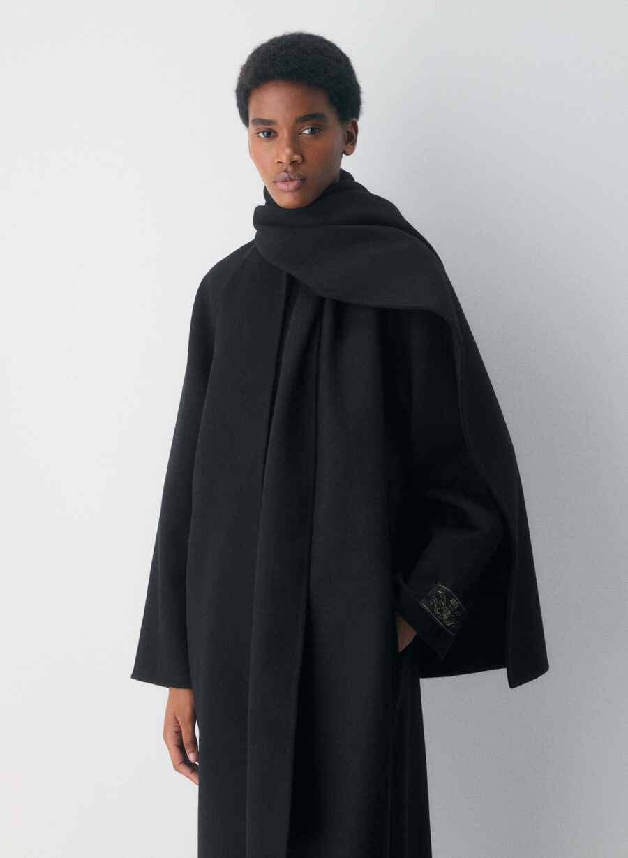 the embrace dubbelsidig kappa - luxe rewool svart