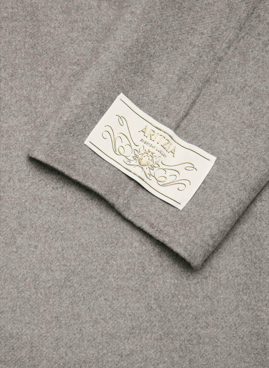 the embrace dubbelsidig kappa - luxe rewool heather mÖrk taupe