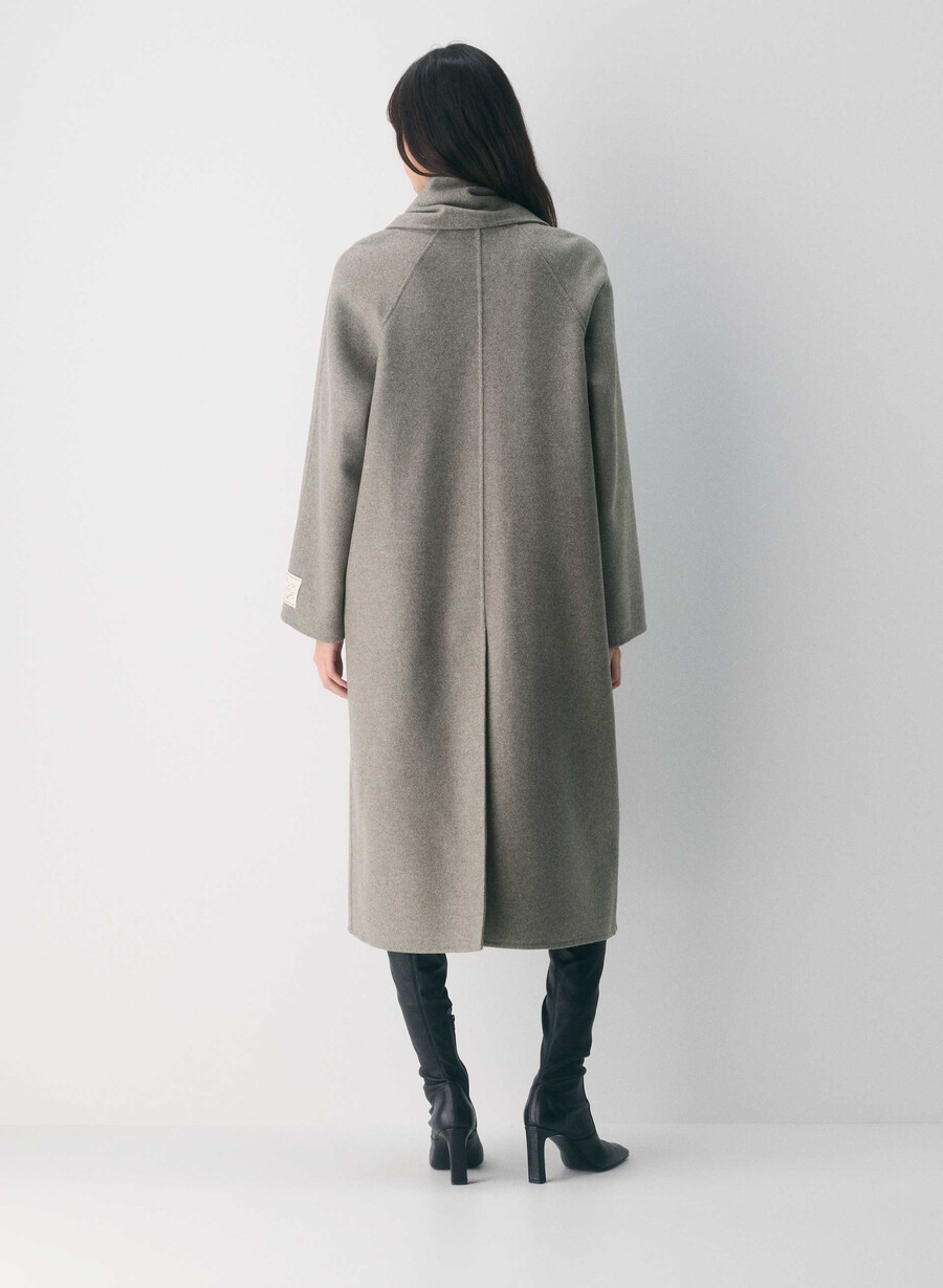 the embrace dubbelsidig kappa - luxe rewool heather mÖrk taupe