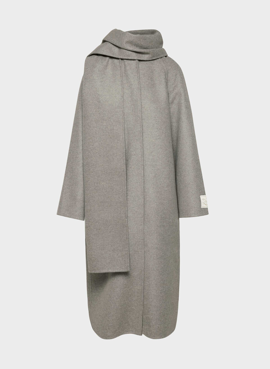 the embrace dubbelsidig kappa - luxe rewool heather mÖrk taupe