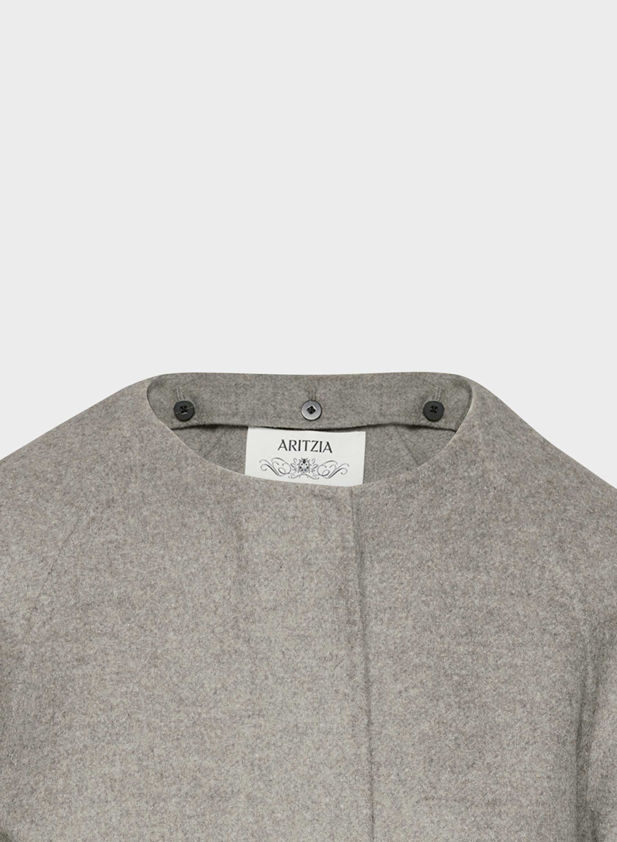 the embrace dubbelsidig kappa - luxe rewool heather mÖrk taupe