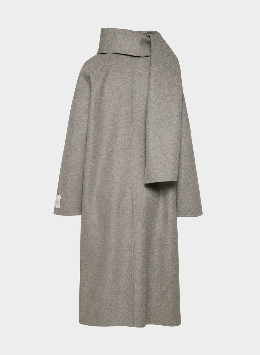 the embrace dubbelsidig kappa - luxe rewool heather mÖrk taupe