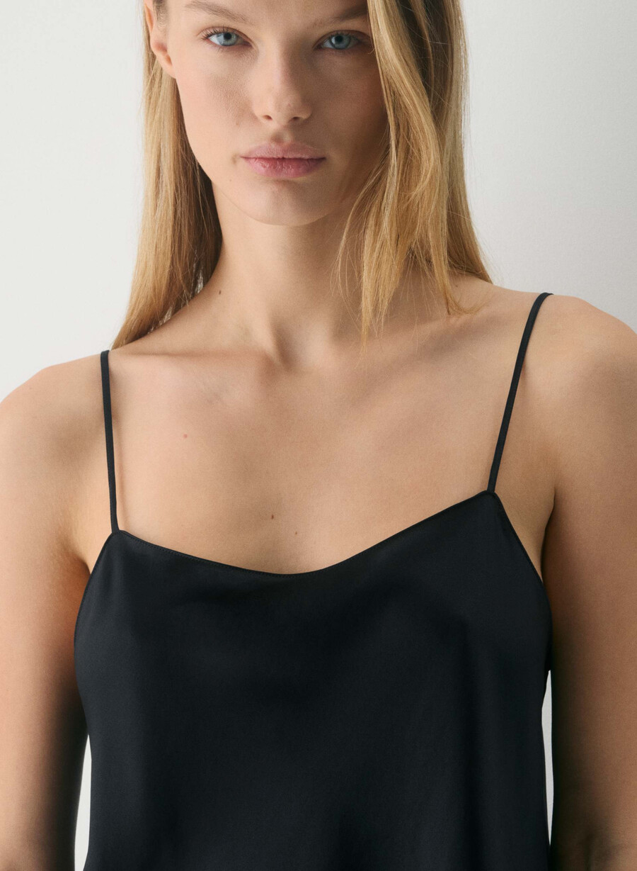 nightside sidenpyjamaslinne svart