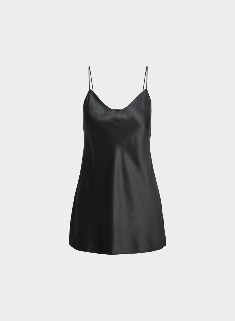 nightside silk pyjamas slip dress svart
