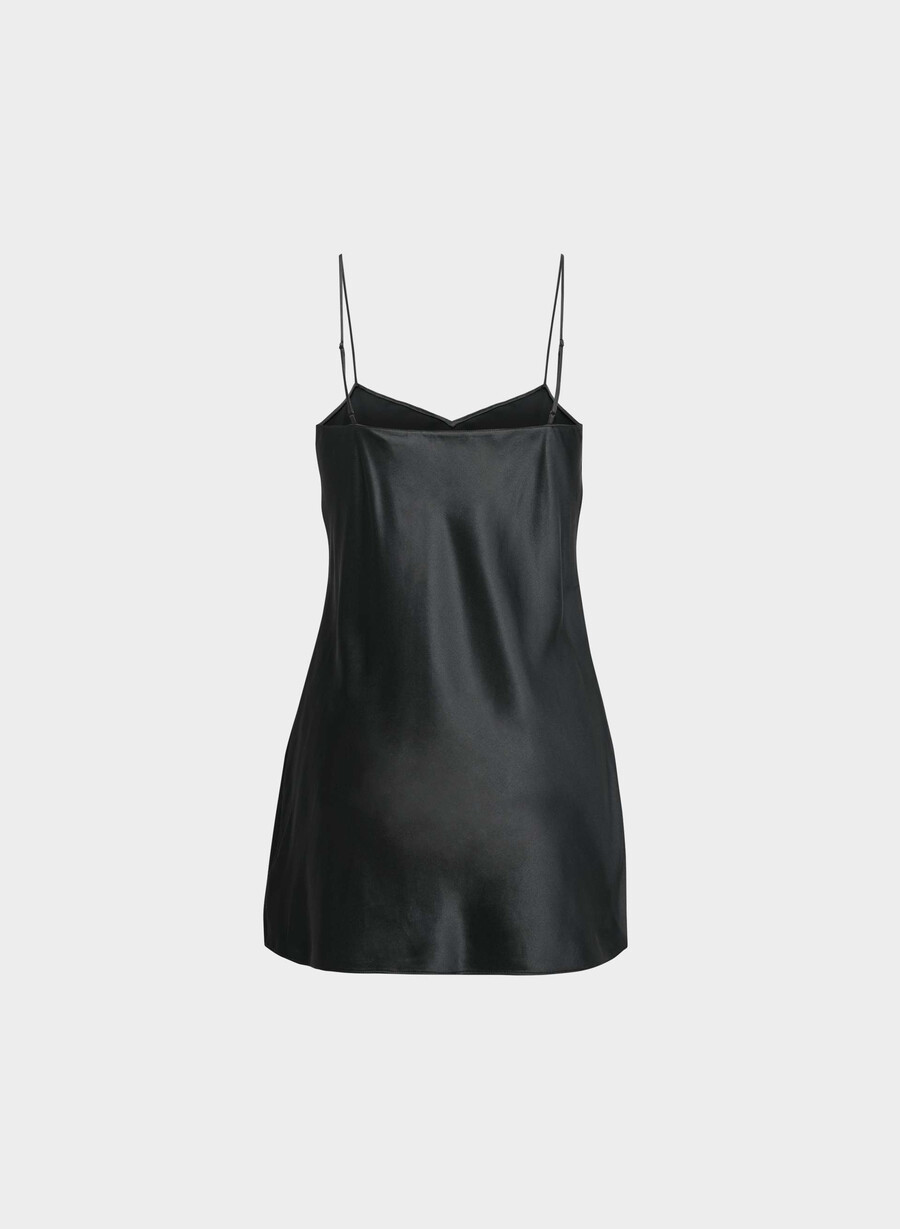 nightside silk pyjamas slip dress svart