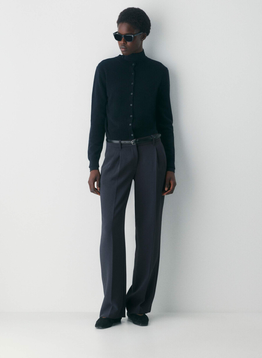 the effortless pant curve-fit lo-rise - crepette mÖrk nattsmalayn