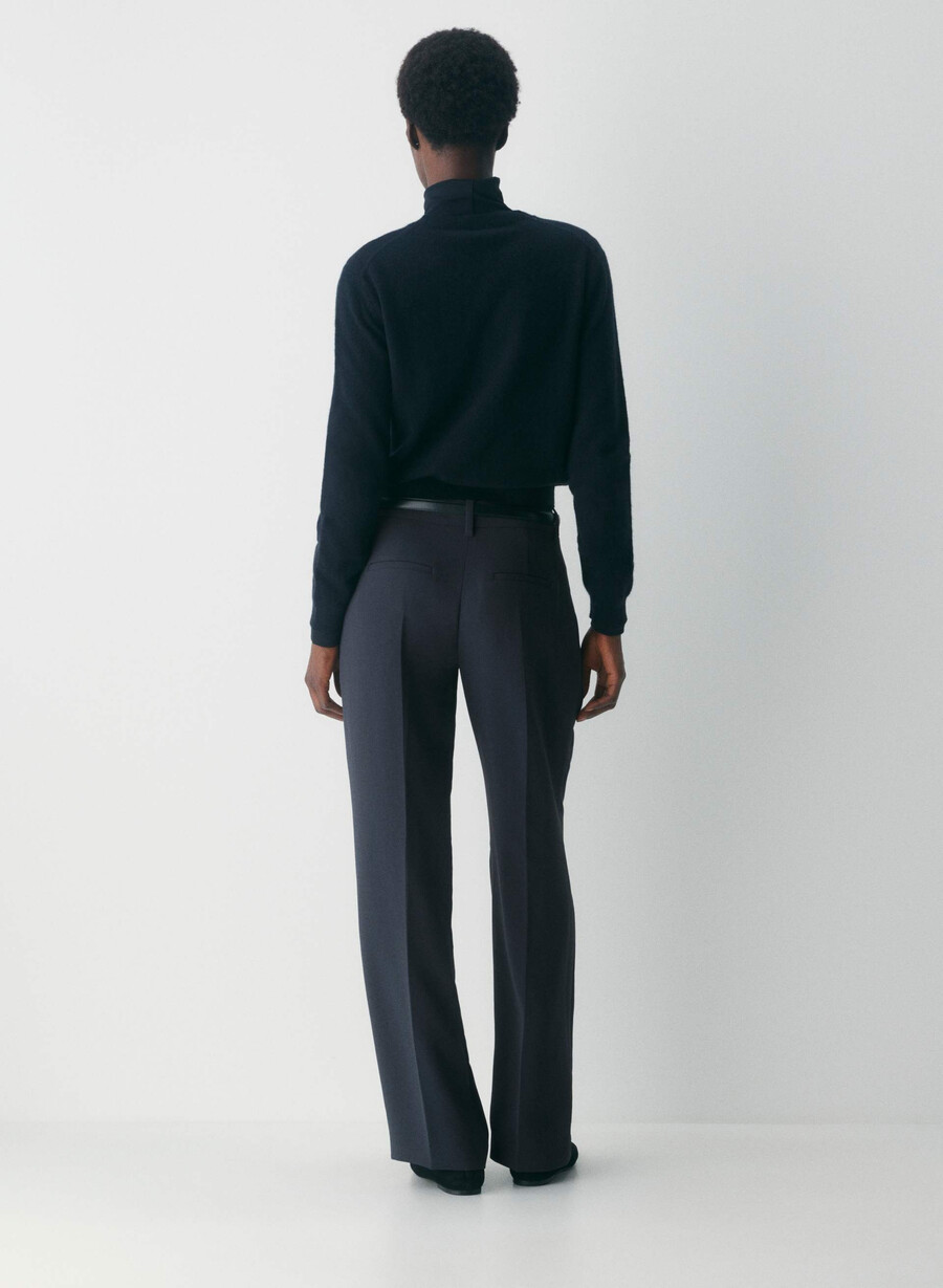 the effortless pant curve-fit lo-rise - crepette mÖrk nattsmalayn