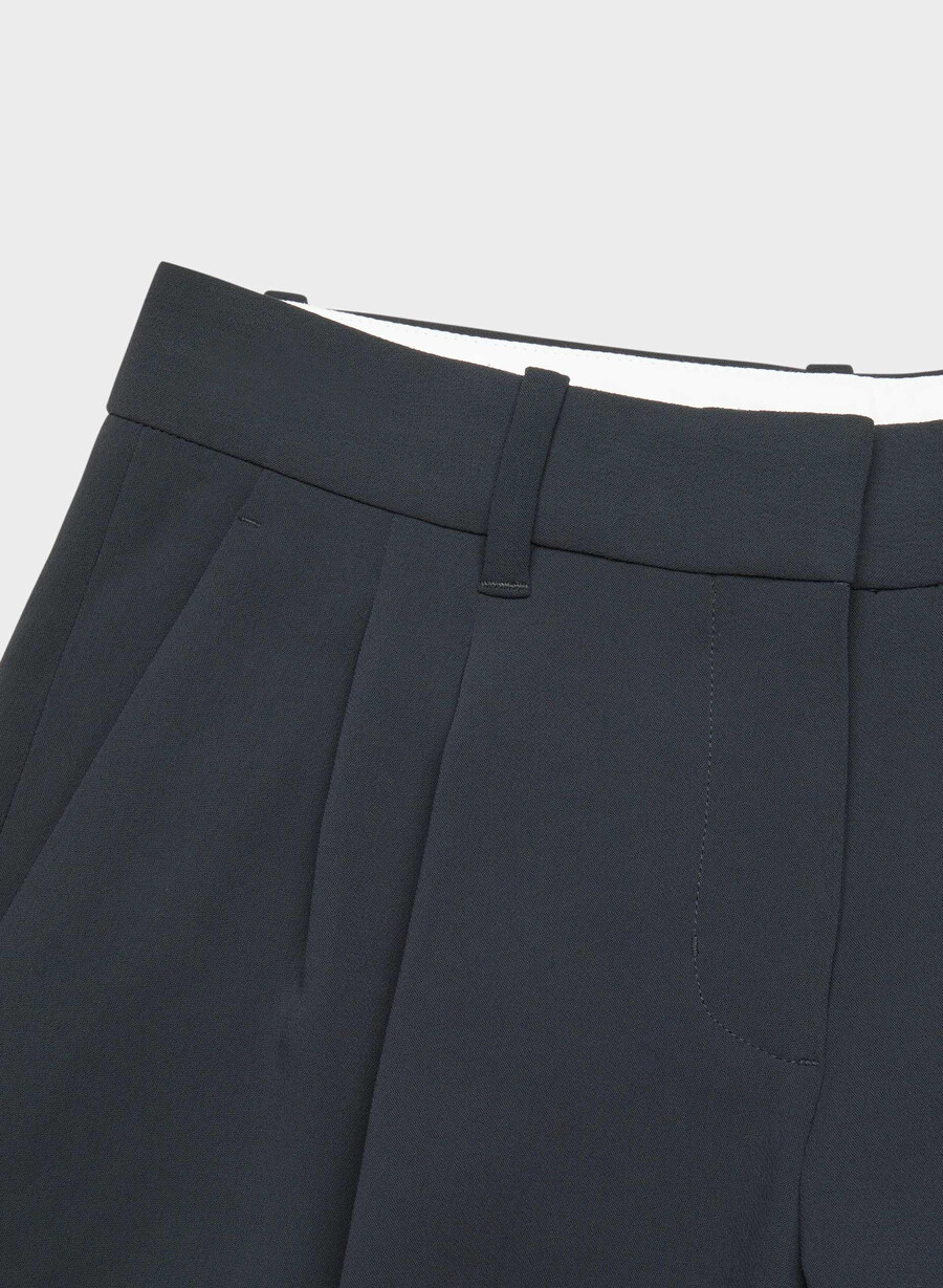 the effortless pant curve-fit lo-rise - crepette mÖrk nattsmalayn