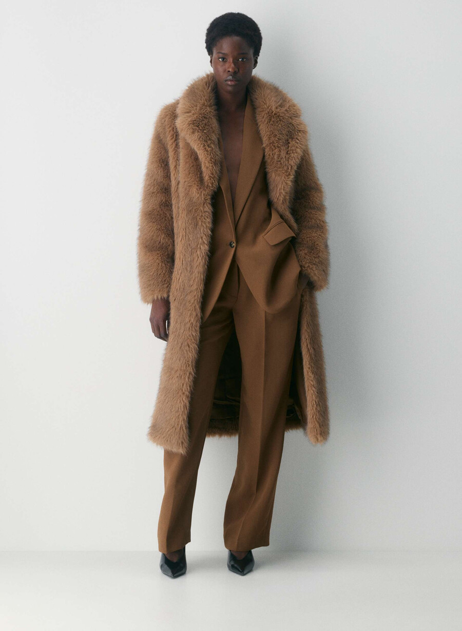 the effortless pant curve-fit lo-rise - crepette chokladbrun