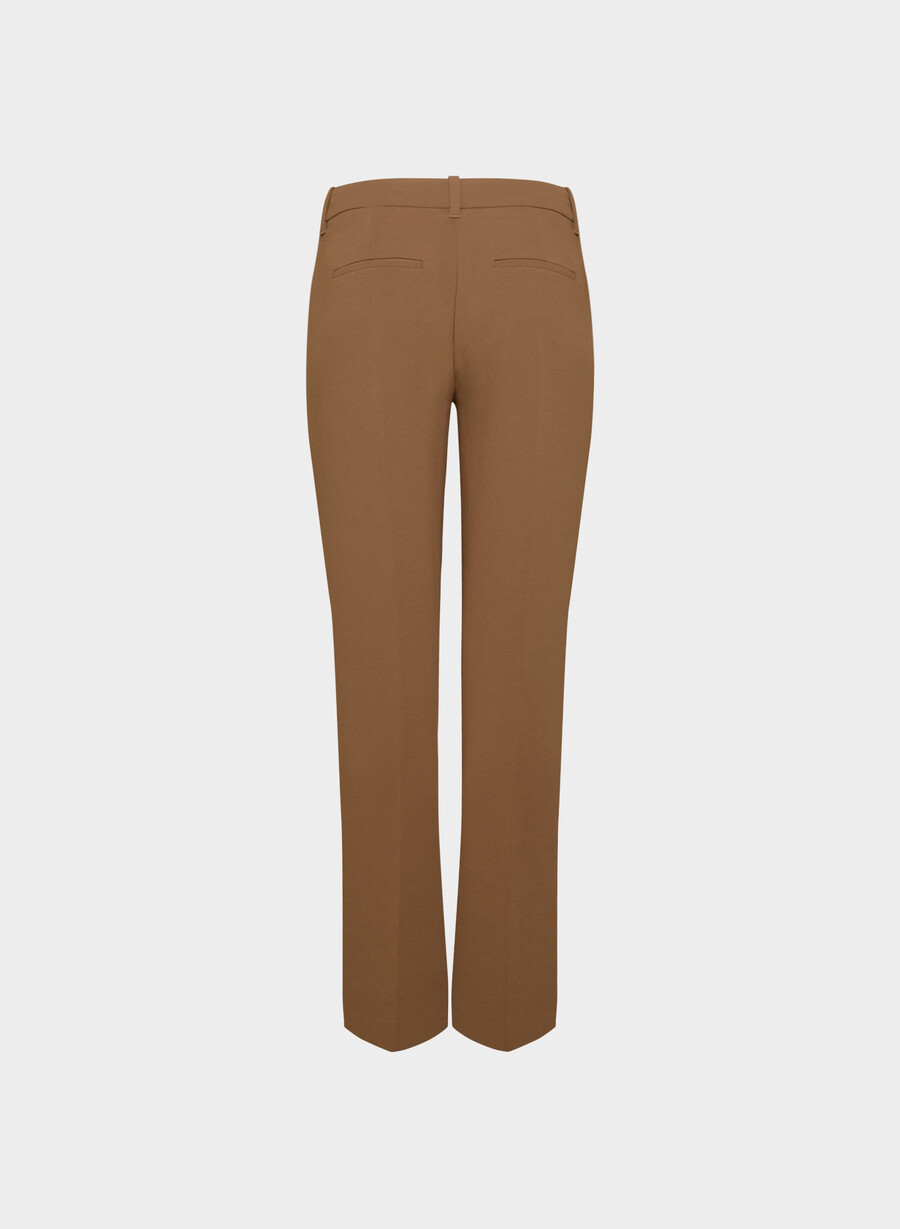 the effortless pant curve-fit lo-rise - crepette chokladbrun