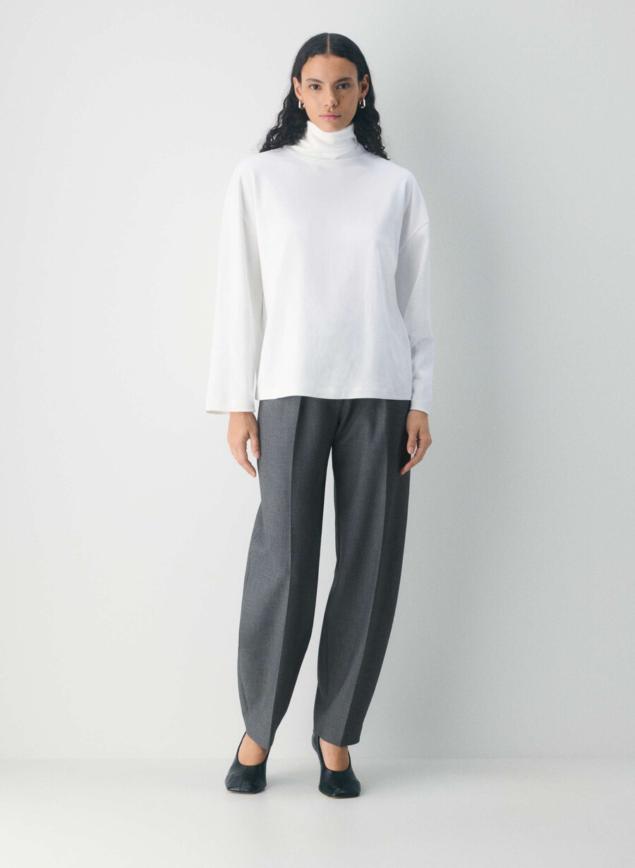 interlock cotton rydel polotröja vit