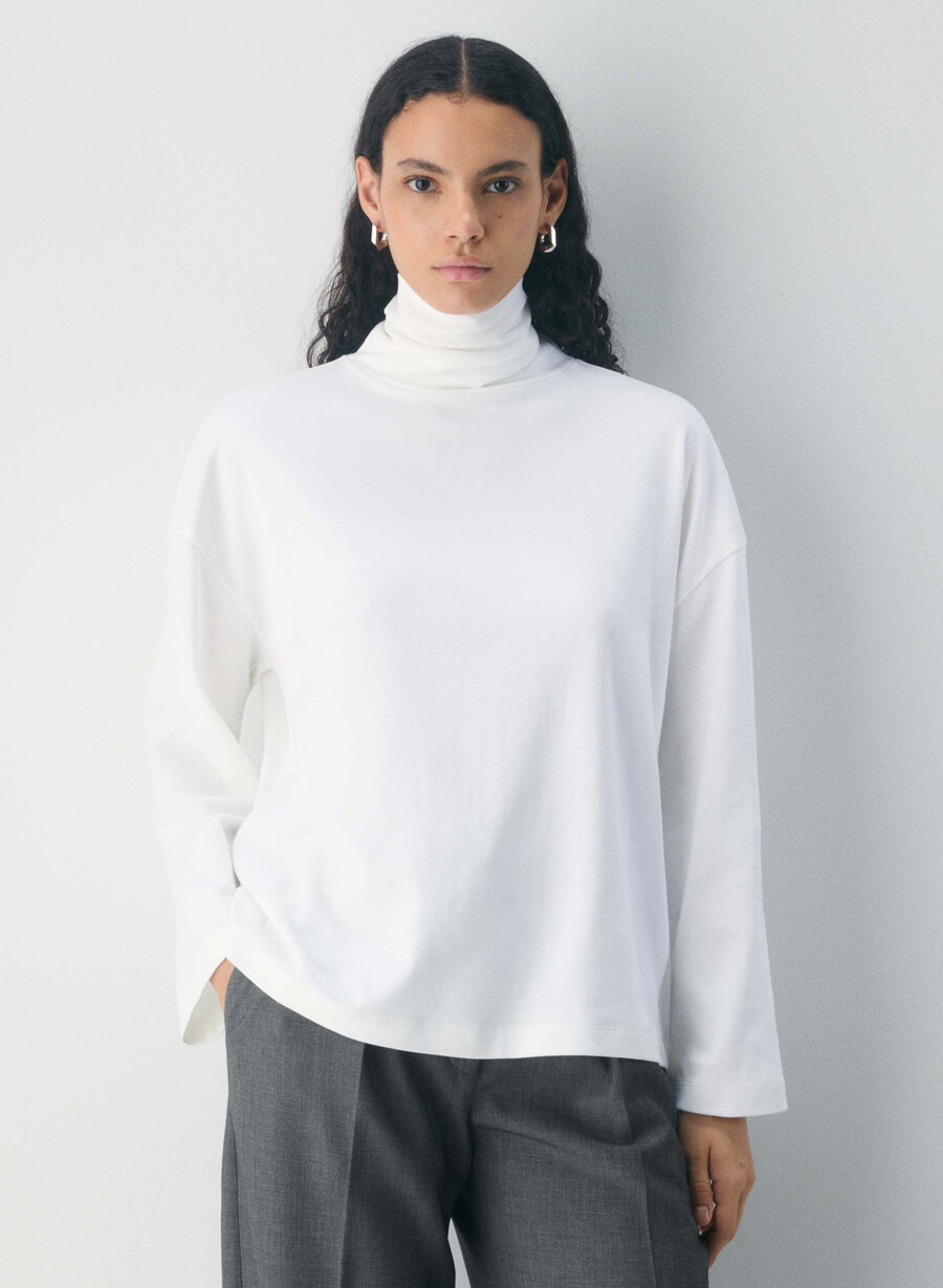 interlock cotton rydel polotröja vit
