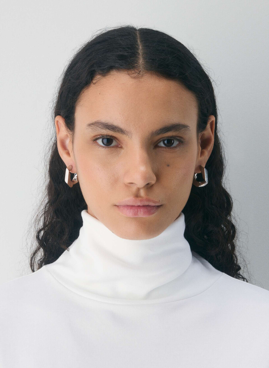 interlock cotton rydel polotröja vit