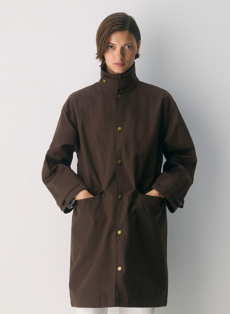 soundwave vaxad trenchcoat brennbrun